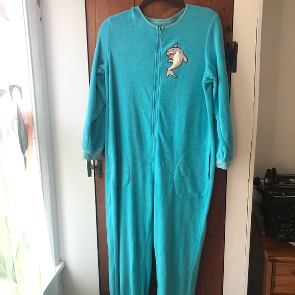 Blue Shark Footie Pajamas - Picture 2 of 4